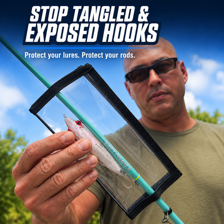 HookOut™ Hook Cover | Fishing Hook Protector — Keep Hooks Sharp & Tangle-Free