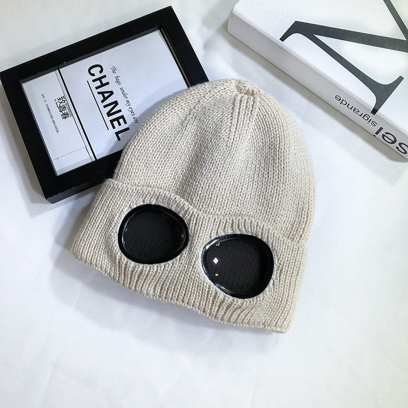 Knitted Hat with Goggles