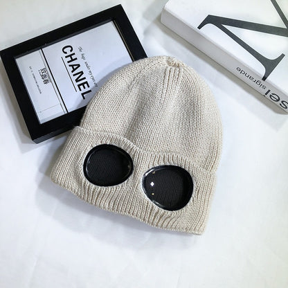 Knitted Hat with Goggles