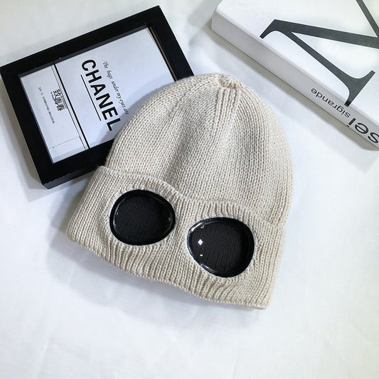 Knitted Hat with Goggles