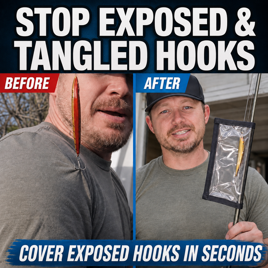 HookOut™ Hook Cover | Fishing Hook Protector — Keep Hooks Sharp & Tangle-Free
