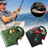 HookOut TieFast electric hook tying machine in use on a fishing boat