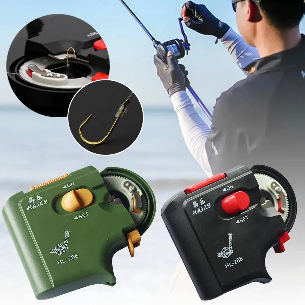 HookOut TieFast automatic knot tying tool