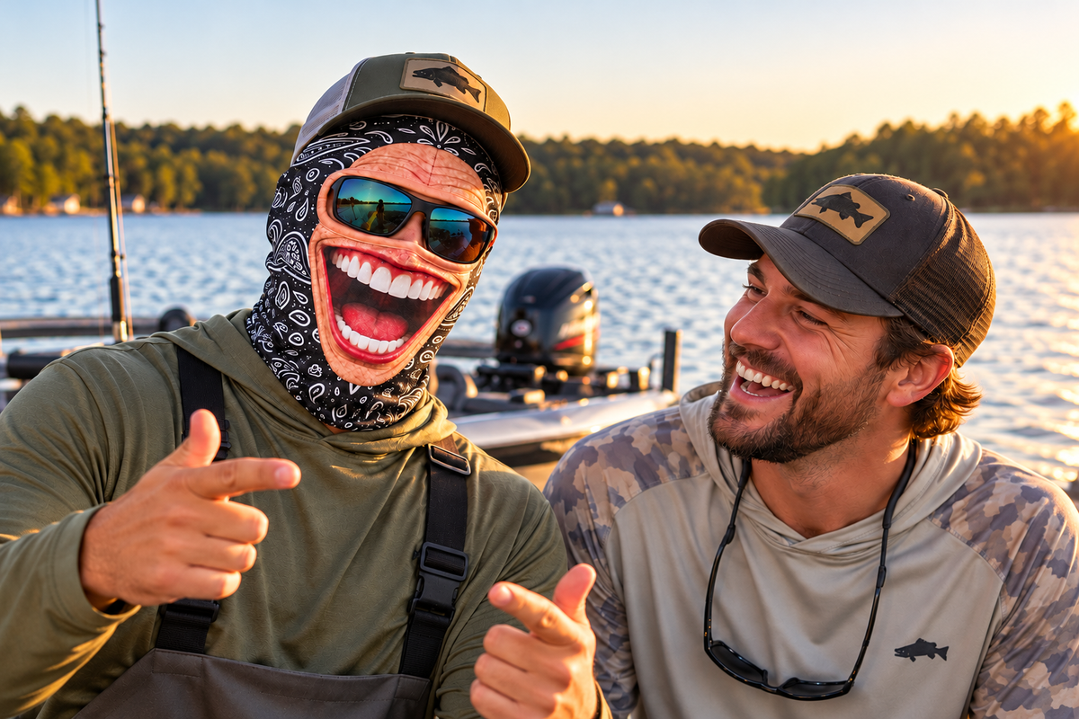 HookOut Boat Joker™ Fishing Face Mask